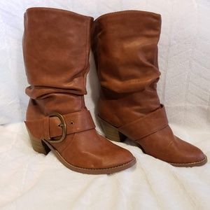Brown Soda heel boots